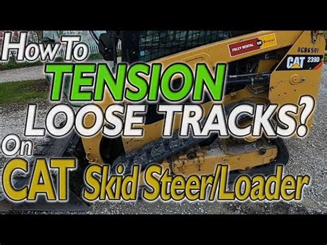 tightening skid steer track|track tension on a skid steer.